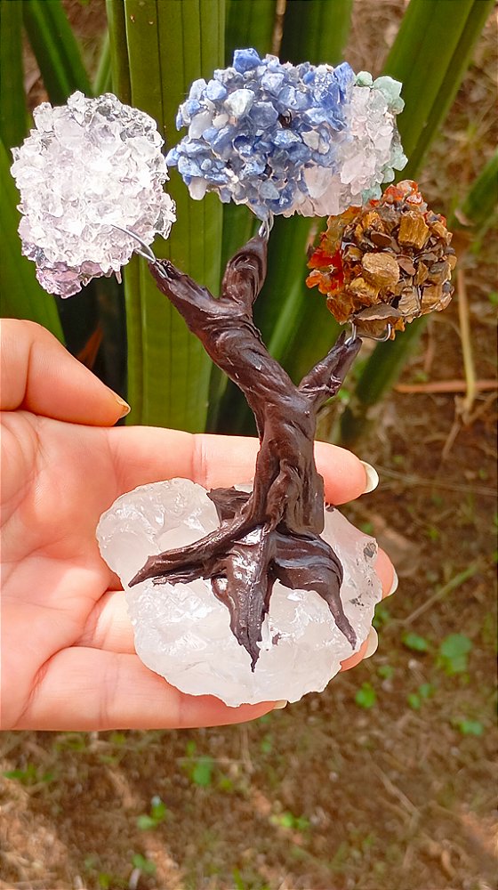 Árvore da Vida em Pedra 7 Chakras