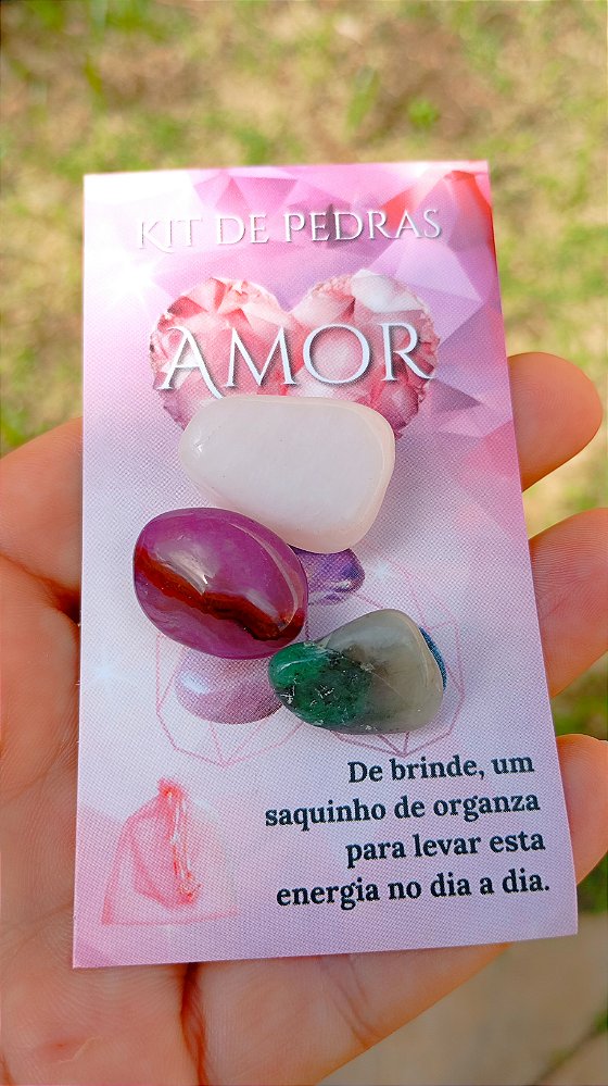 Kit 3 Pedras do Amor