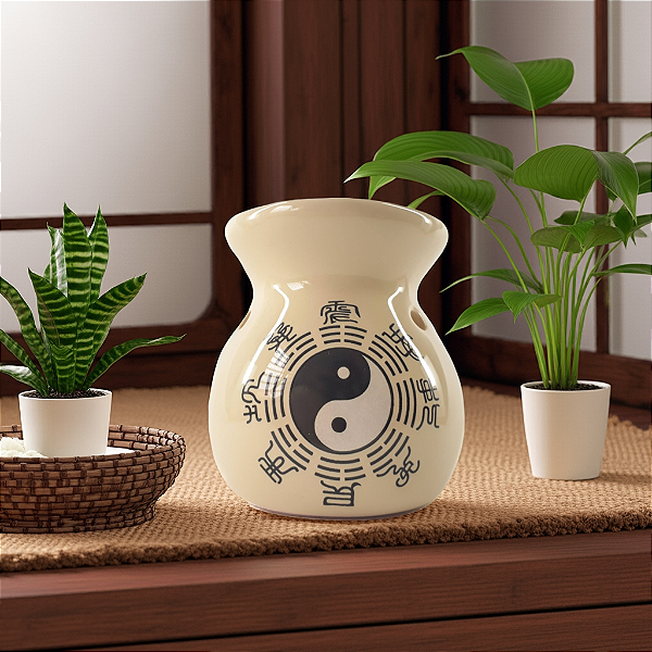 Aromatizador de Ambiente - Baguá Yin & Yang - Creme