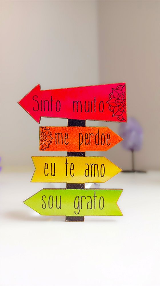 Imã plaquinha decorativa ho'oponopono