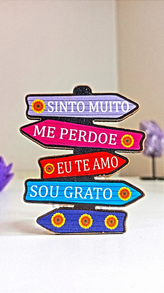 Imã plaquinha decorativa ho'oponopono