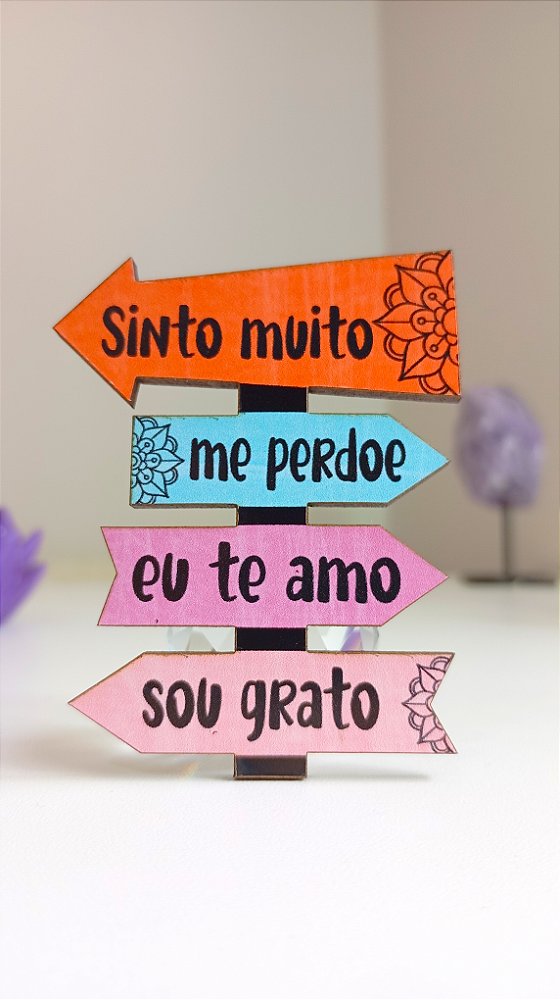 Imã plaquinha decorativa ho'oponopono