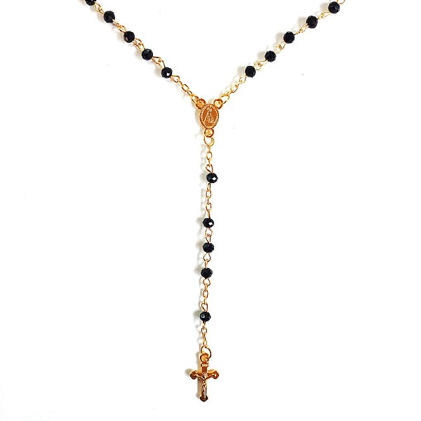 Terço Mini Nossa Sra. Aparecida Preto