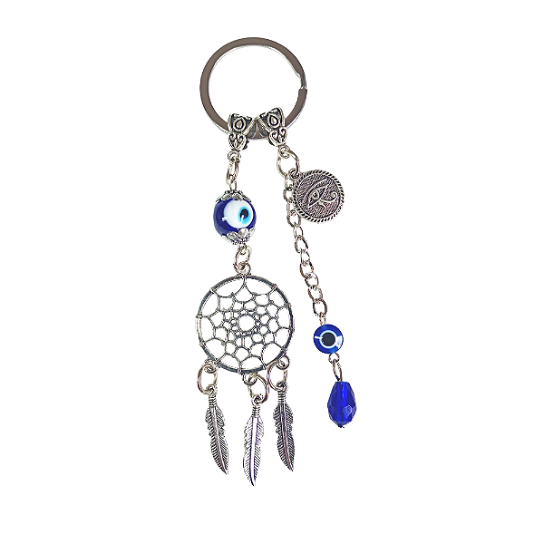 Chaveiro Filtro dos Sonhos e Olho Grego