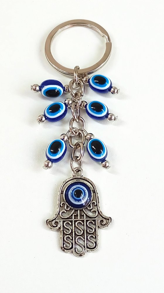 Chaveiro Mão de Fátima Rendada