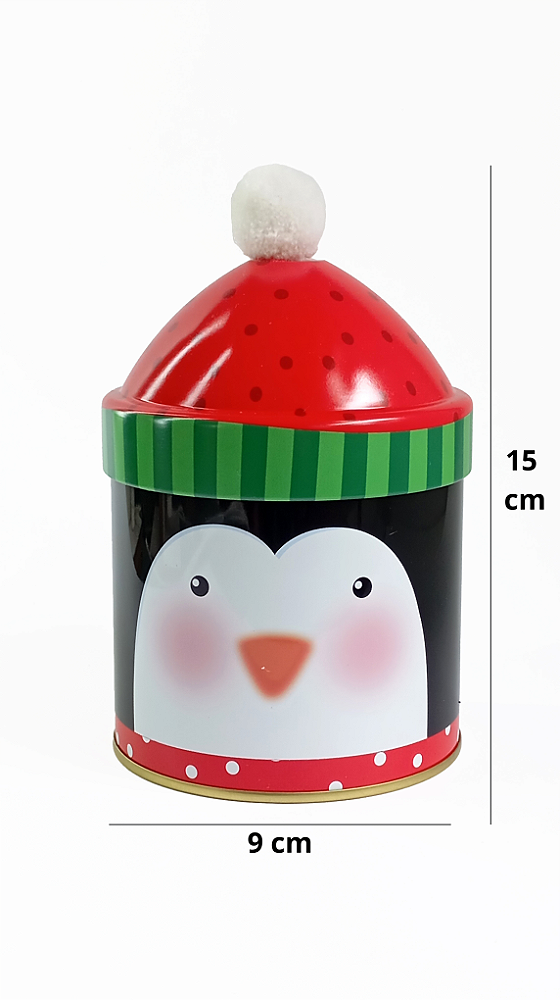 Lata Decorativa Natalina Metal – Embalagem para Presente