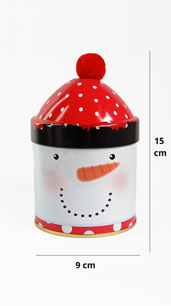 Lata Decorativa Natalina Metal – Embalagem para Presente