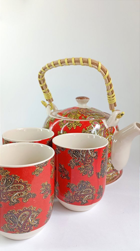 Conjunto de Chá Oriental 7 Peças