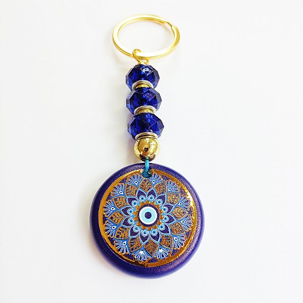 Chaveiro Olho Grego Mandala Artesanal