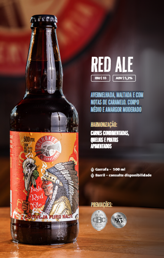 Cerveja Cherokee RED ALE 500ML