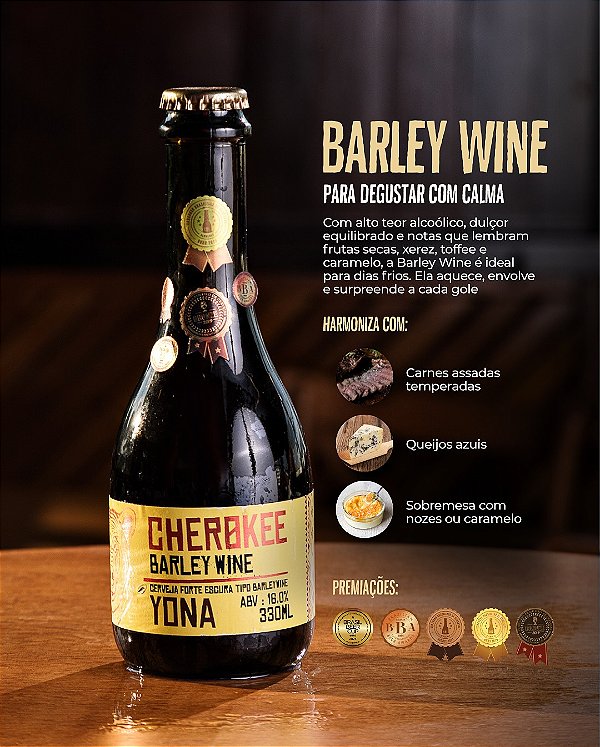 Cerveja Cherokee Barley Wine 330ML