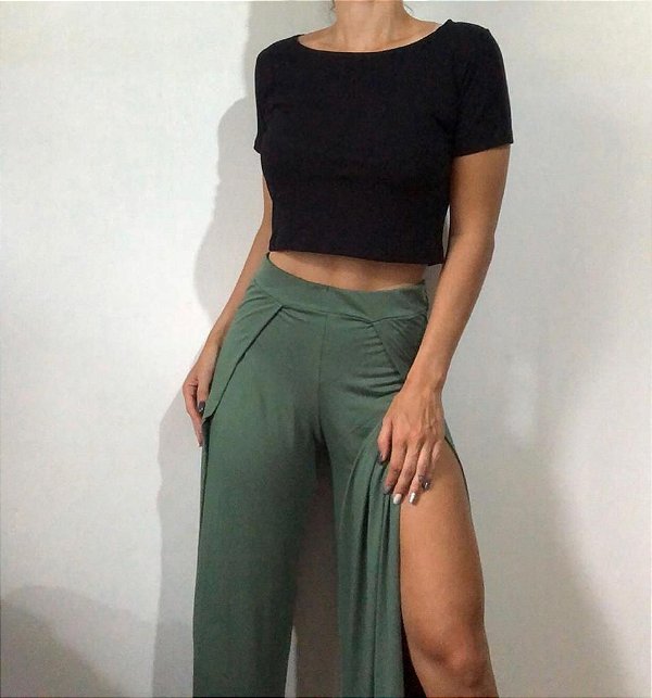 calça envelope verde