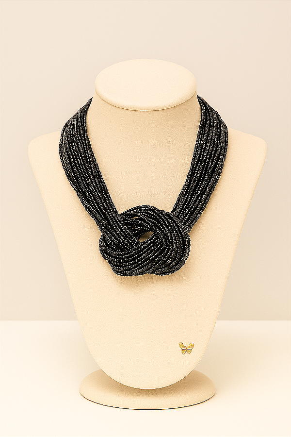 COLAR MAXI MIÇANGA ACABAMENTO DOURADO + BRINCO