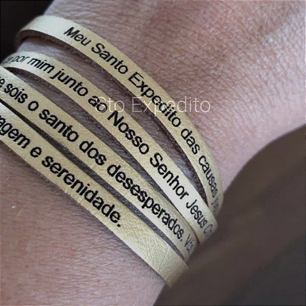 Pulseira Feminina Santo Expedito- 4 voltas