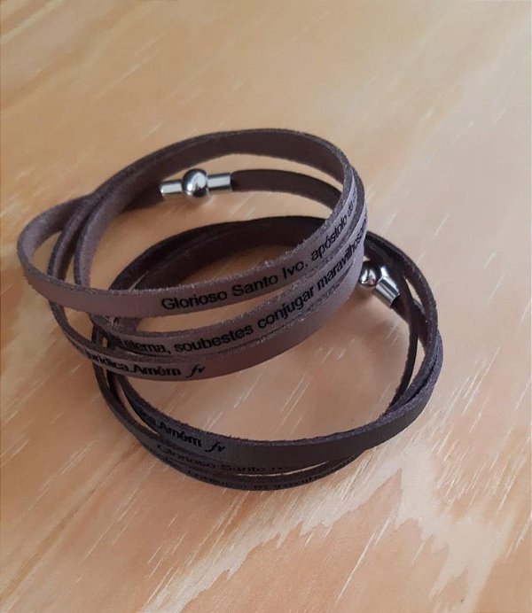 Pulseira Feminina Santo Ivo - Santo dos Advogados - 3 voltas