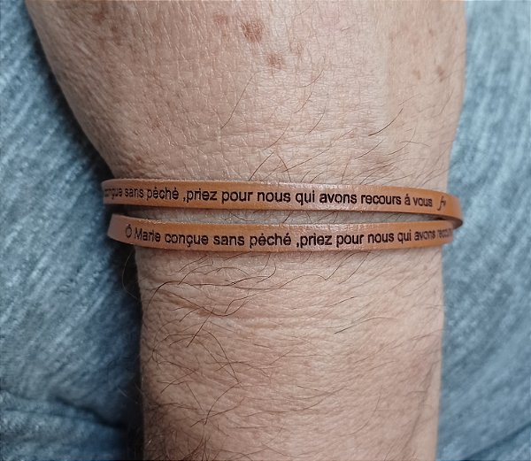 Pulseira Masculina Medalha Milagrosa- 2 Voltas