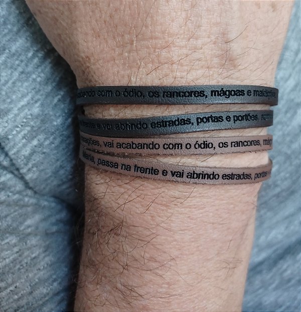 Pulseira Masculina Maria passa na frente- 2 Voltas