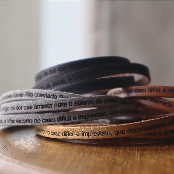 Pulseira Masculina Santa Rita- 3 Voltas