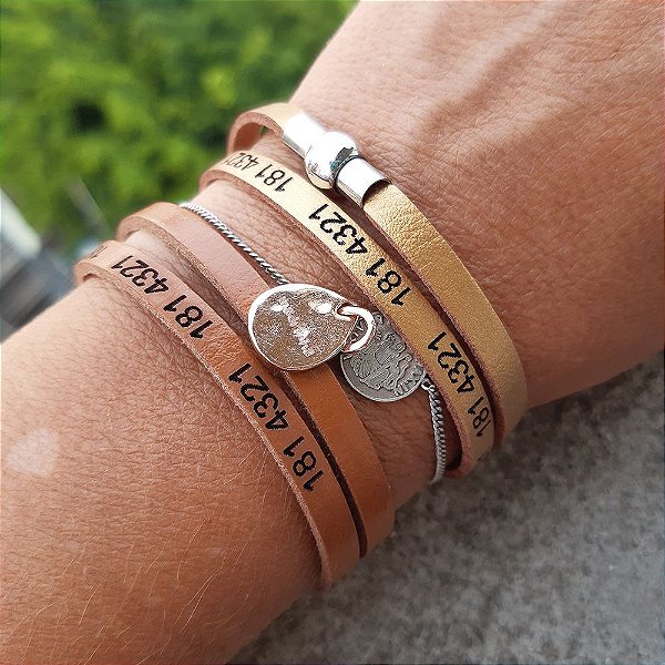 Pulseira Masculina Sequências Numéricas 181 4321 -2 voltas