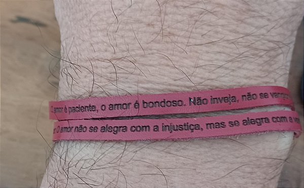 Pulseira Masculina Coríntios 13:4-7 - 2 Voltas