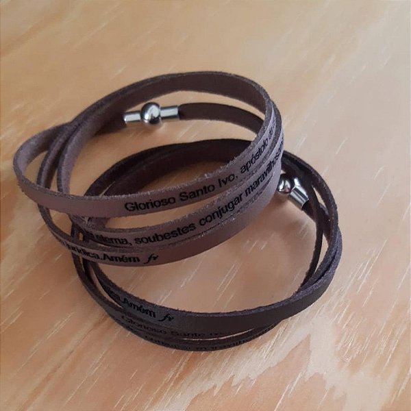 Pulseira Masculina Santo Ivo- 3 Voltas