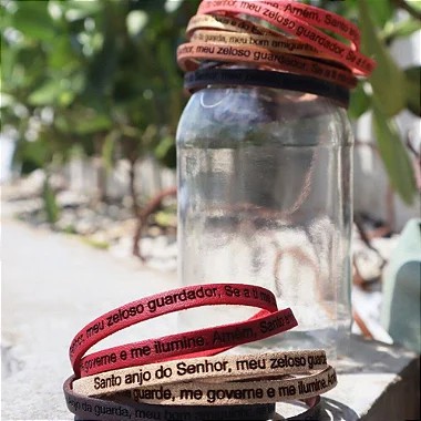 Pulseira Masculina Santo anjo- 2 Voltas