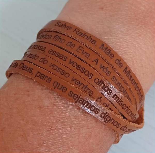 Pulseira Masculina Salve Rainha- 5 Voltas