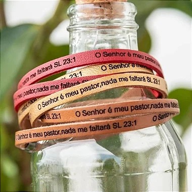 Pulseira Masculina Salmo 23- 2 Voltas