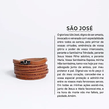 Pulseira Masculina São José-5 voltas