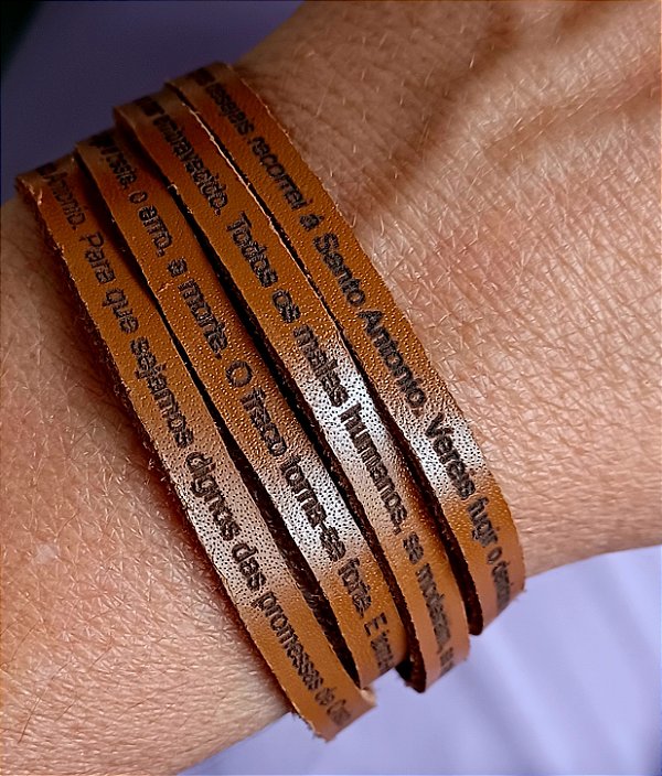 Pulseira Masculina Santo Antônio- 4 Voltas