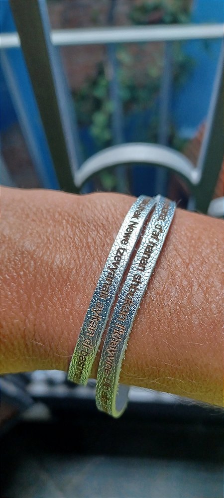 Pulseira Masculina Pai Nosso em aramaico- 2 Voltas