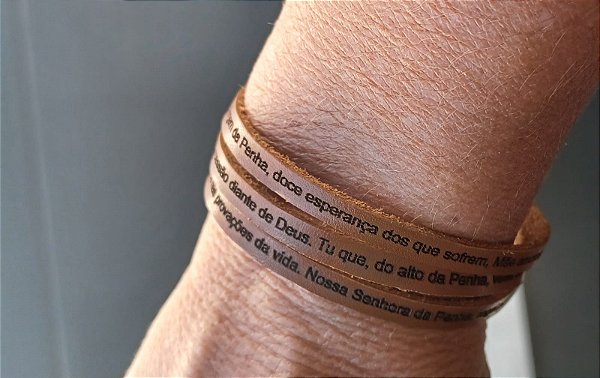 Pulseira Masculina N Sra da Penha- 3 voltas