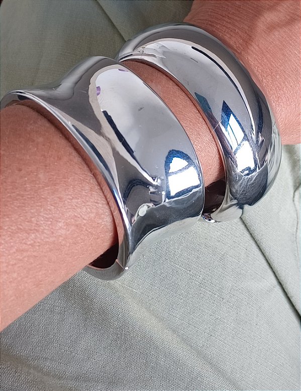 Pulseira Geométrica prateada