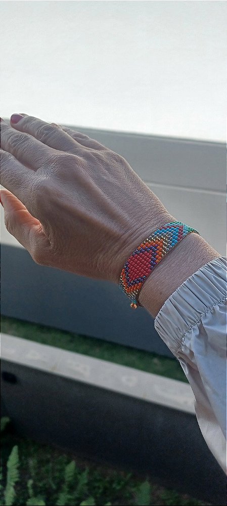 Pulseira Miçangas coloridas Média