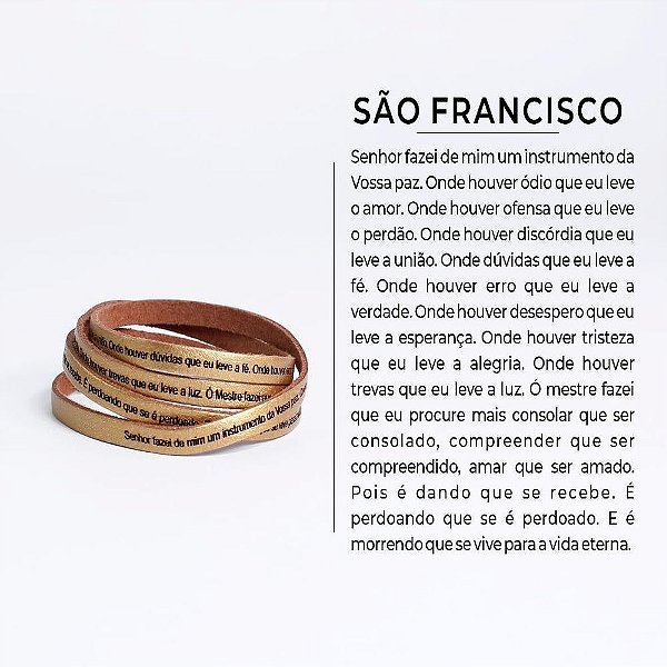 Pulseira Feminina São Francisco- 4 voltas
