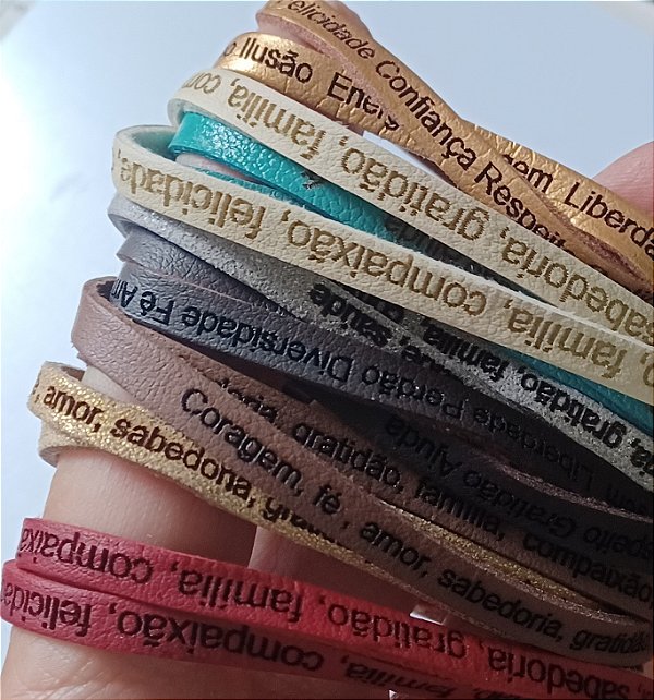 Pulseira Feminina Palavras Positivas - 2 voltas