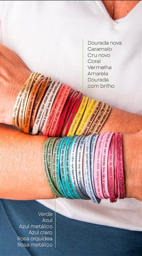 Pulseira Feminina Pai Nosso  3 voltas