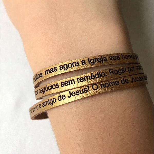 Pulseira Feminina São Judas- 3 voltas