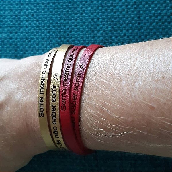 Pulseira Feminina Sorria-2 voltas