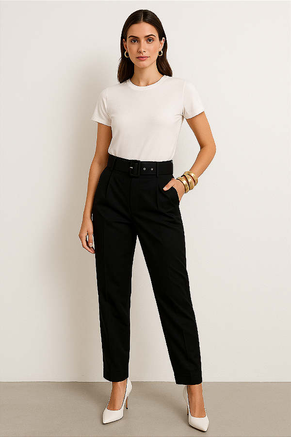 Calça Alfaiataria com Cinto - Hering