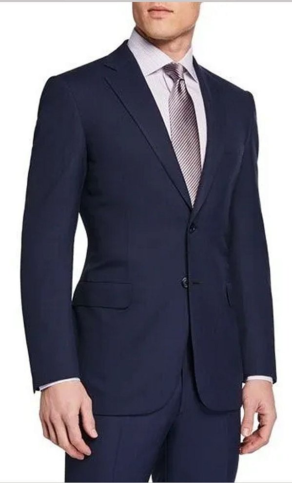 Hipfun Terno Masculino 3 Peças Slim Fit - Azul Marinho - Festa E Negócios M