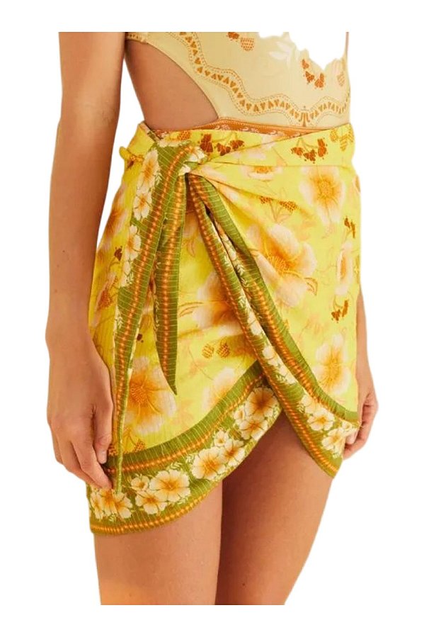 Saia pareo on sale estampada
