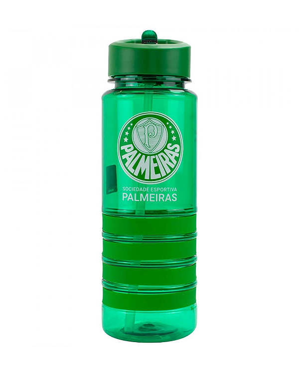 GARRAFA PALMEIRAS OFICIAL PLÁSTICO CANUDO RETRÁTIL 700ML