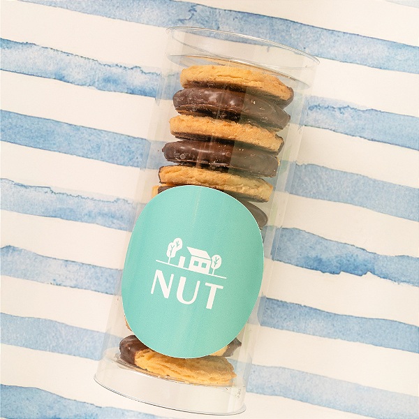 Tubo Biscoito de Laranja com Chocolate