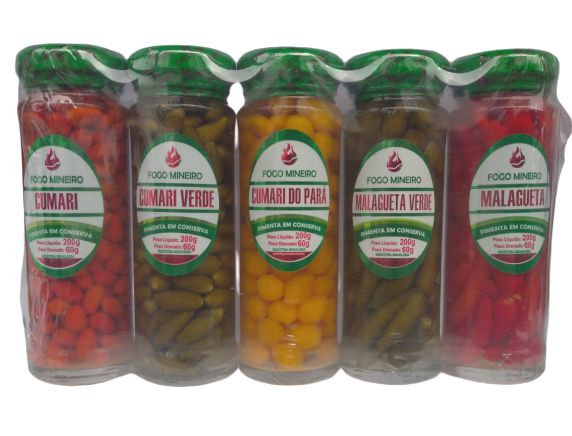 Kit C/ 5 Pimentas em Conserva