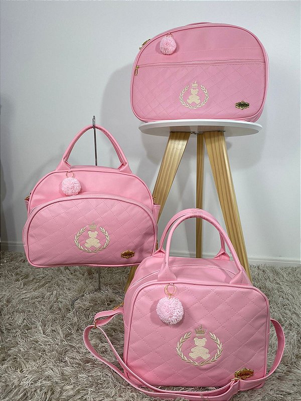 Kit Bolsa Maternidade - Rosa.