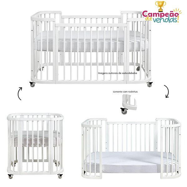 Berço Evolutivo Sleep - 3 em  1 - Branco