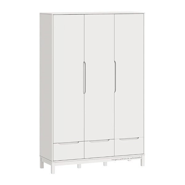 Guarda-Roupa 3 Portas Cozy - Branco - prontaentrega