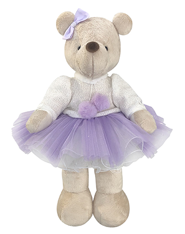 Ursa de Pelúcia - Kikinha - Honey - Lilás