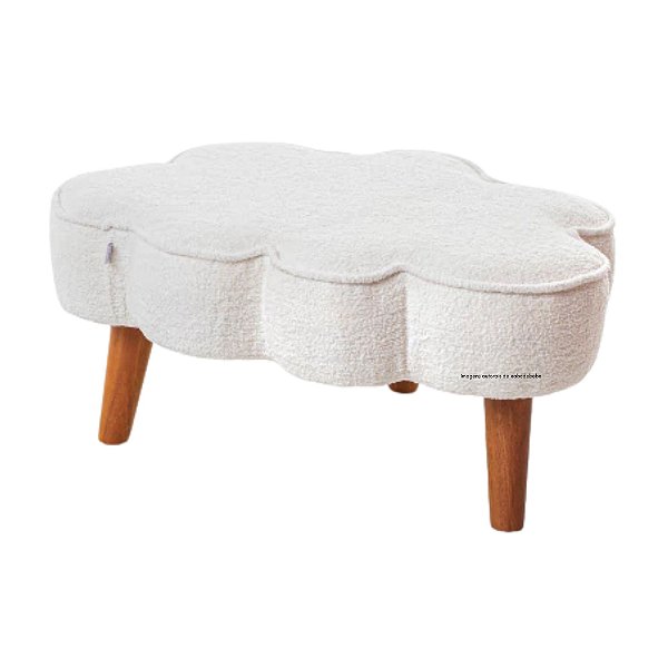 Puff Nuvem - Pés Baixo - Tecido Boucle Speciale 1 - prontaentrega
